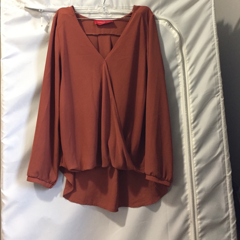 AKIRA Surplice Wrap Blouse