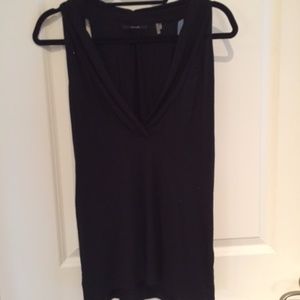 Dressy black tahari size large v neck tank