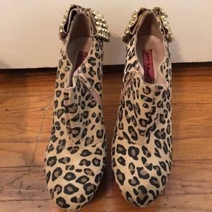 Betsy Johnson Cheetah Studded Heel