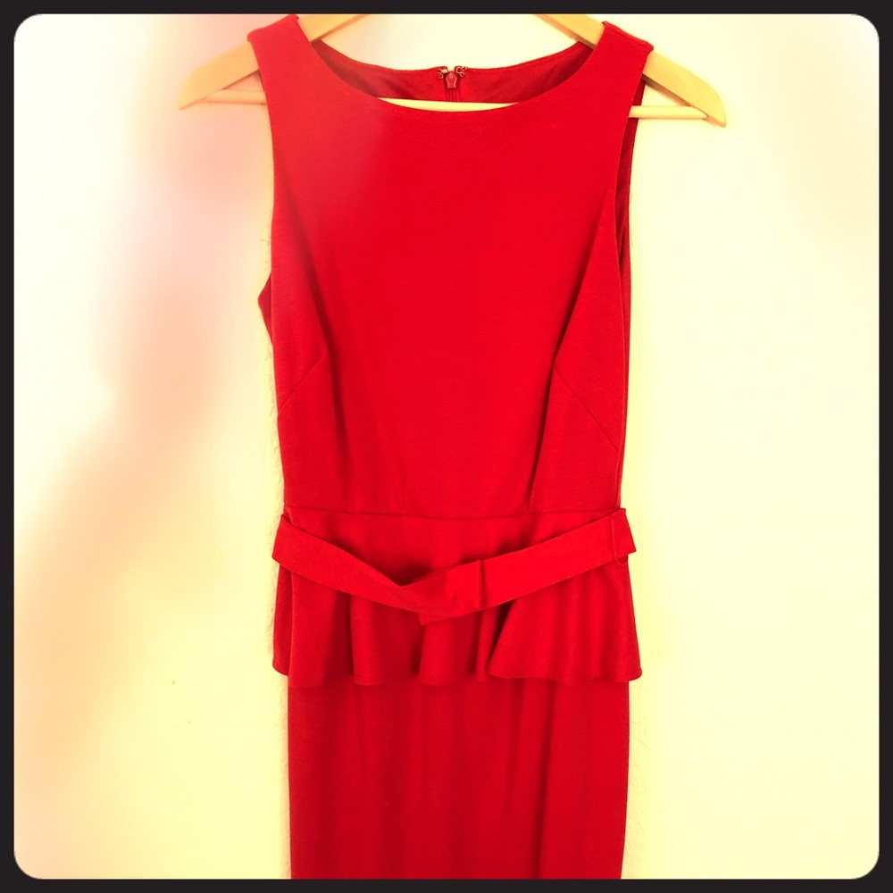 Isaac Mizrahi Fuchsia Peplum Dress Size 4