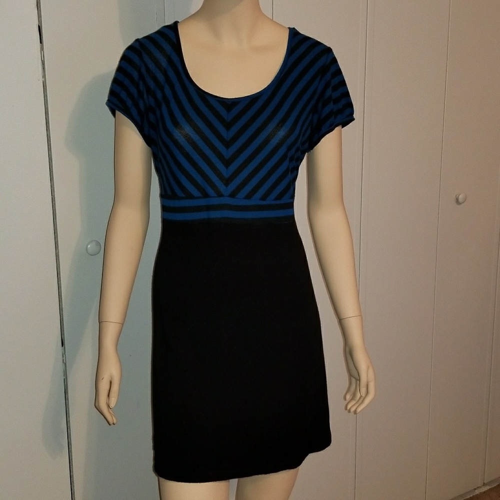 SALE Jewel Tone Teal And Black Dress