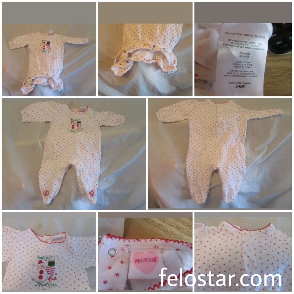 mayfair bodysuit 3-6 month white