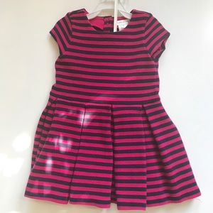 Ralph Lauren infant fuschia and navy striped dress