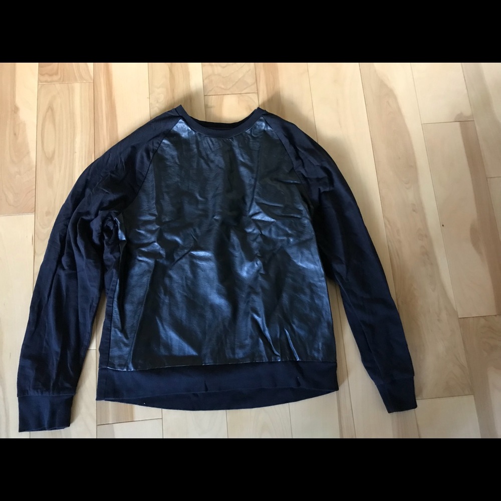 Kenneth Cole Leather Crewneck