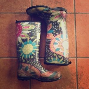 Kamik Floral Tall Rain Boots