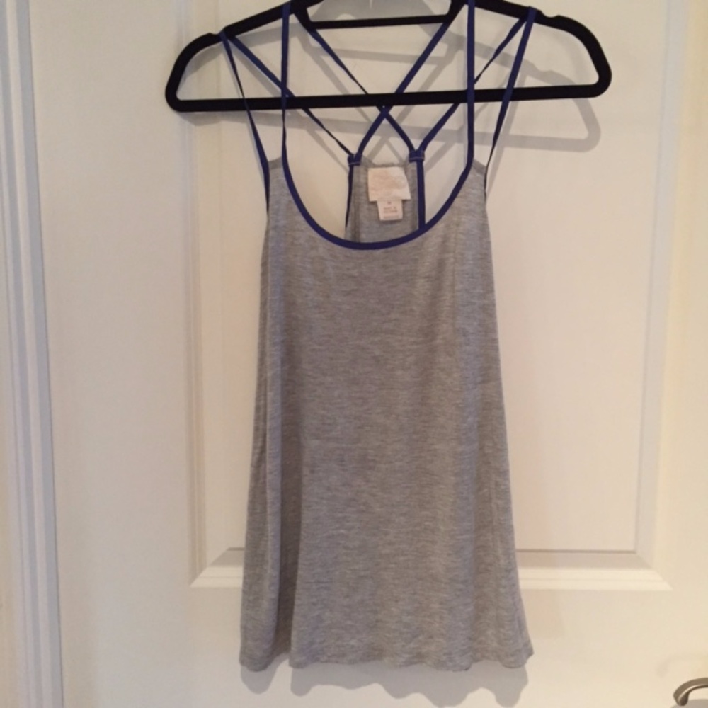 Strappy grey Anthropologie super soft tank top M