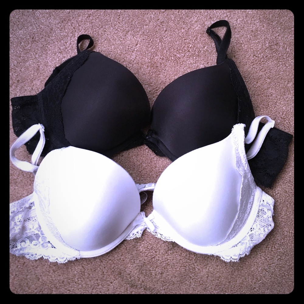 Dream Angels Black & White bra set