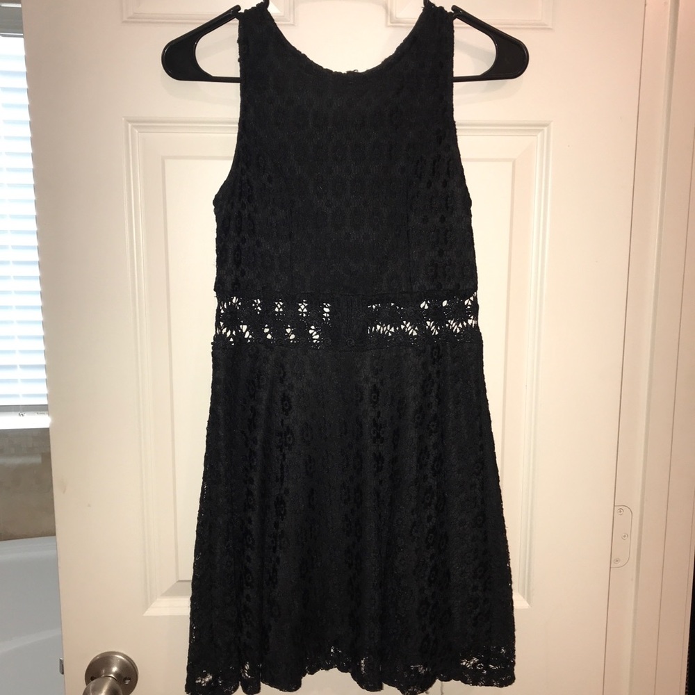Black floral dress