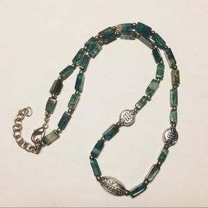 Gorgeous Emerald Ziosite Necklace