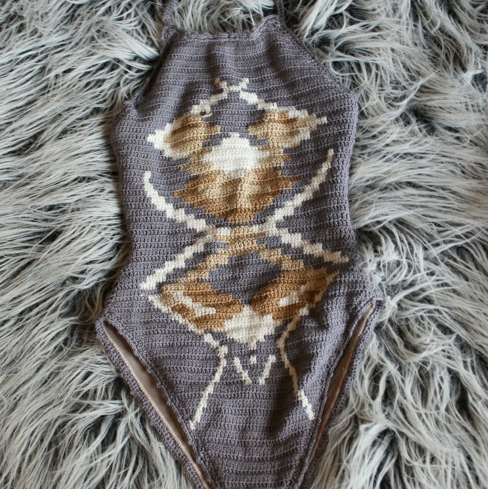 Lovers + Friends crochet swim suit