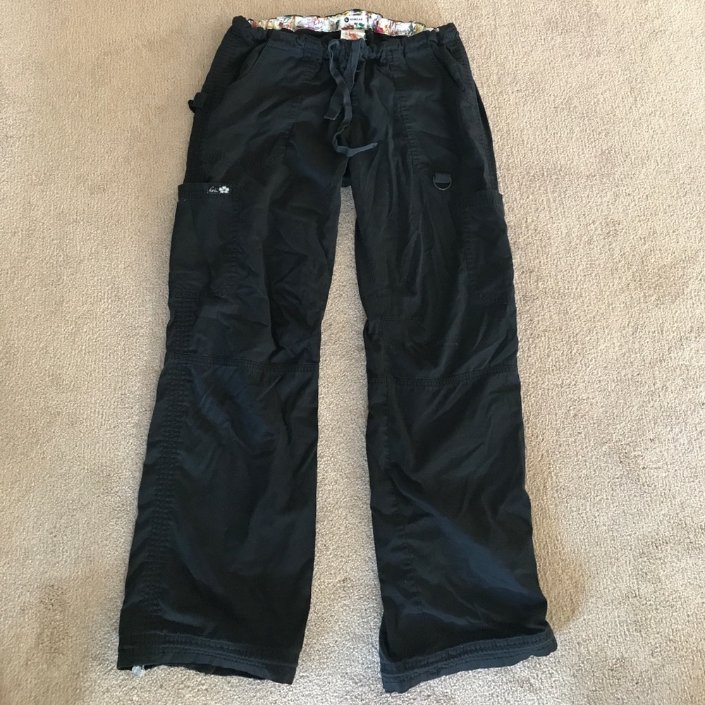Black Koi scrub pants