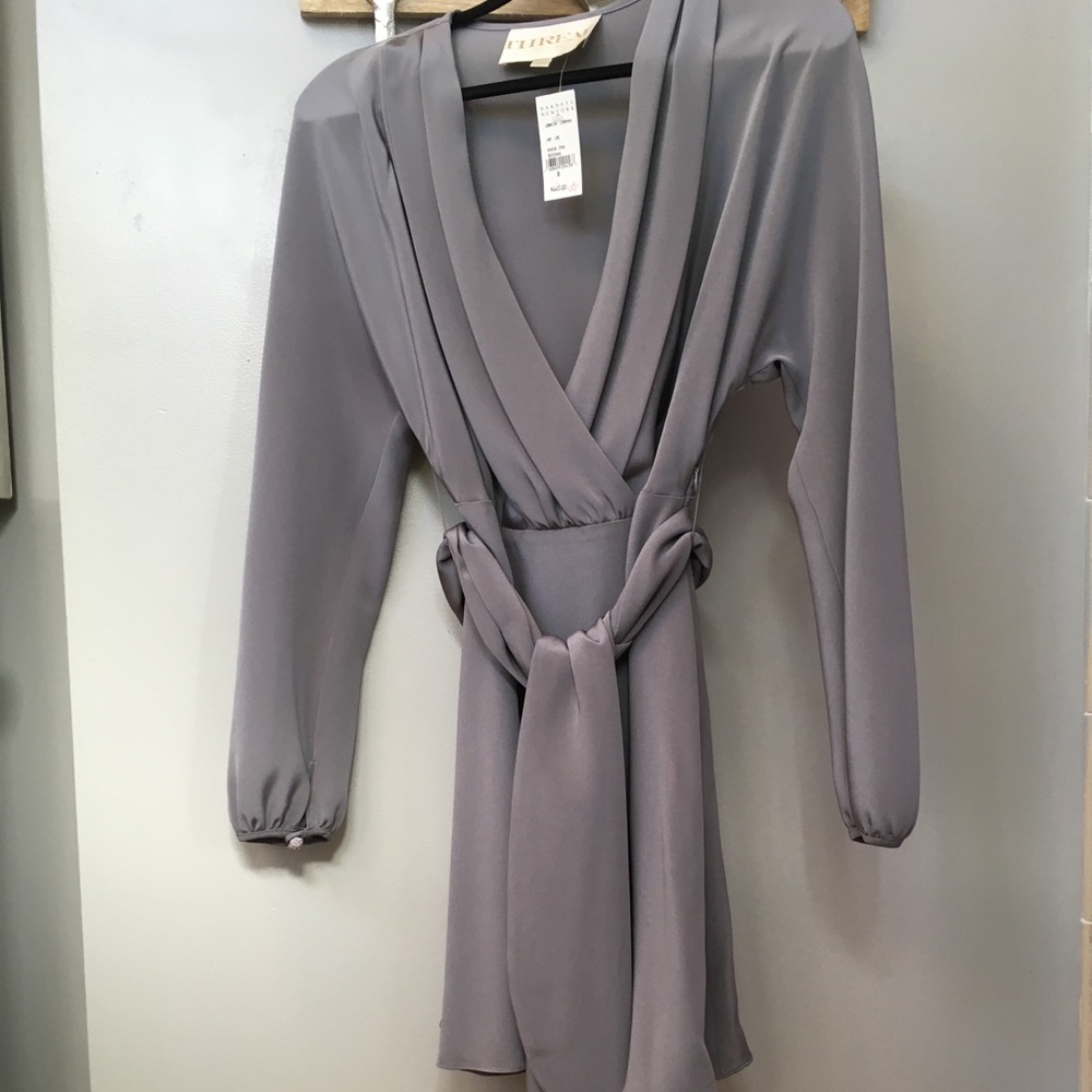 NWT gorgeous Thread Social gray cocktail dress