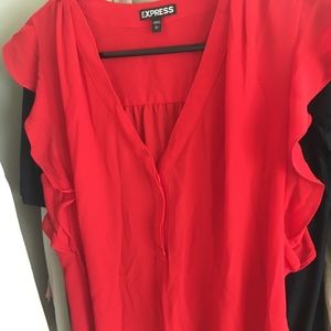 Express red blouse