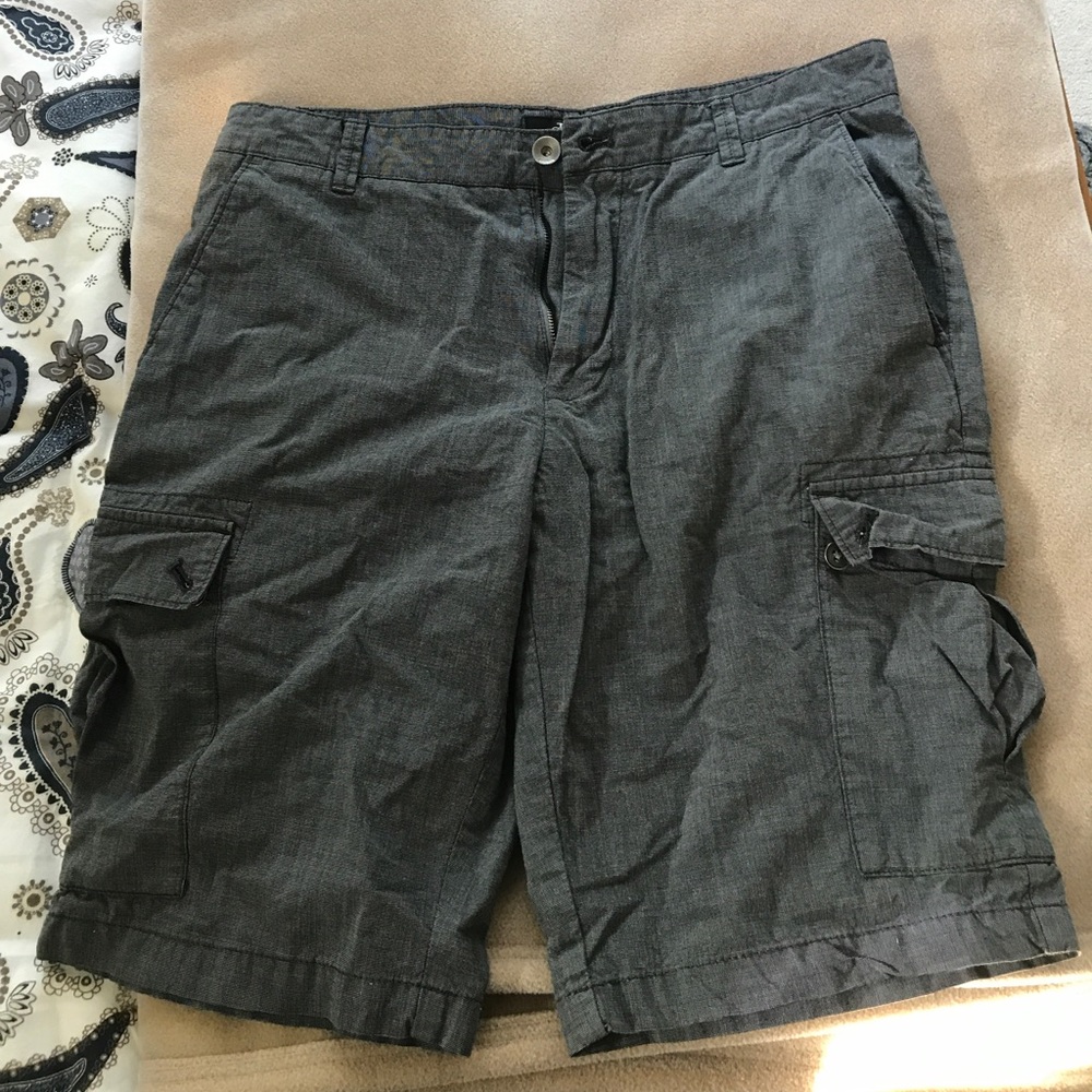 Gray cargo shorts