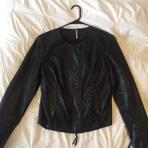 Free people faux leather jacket
