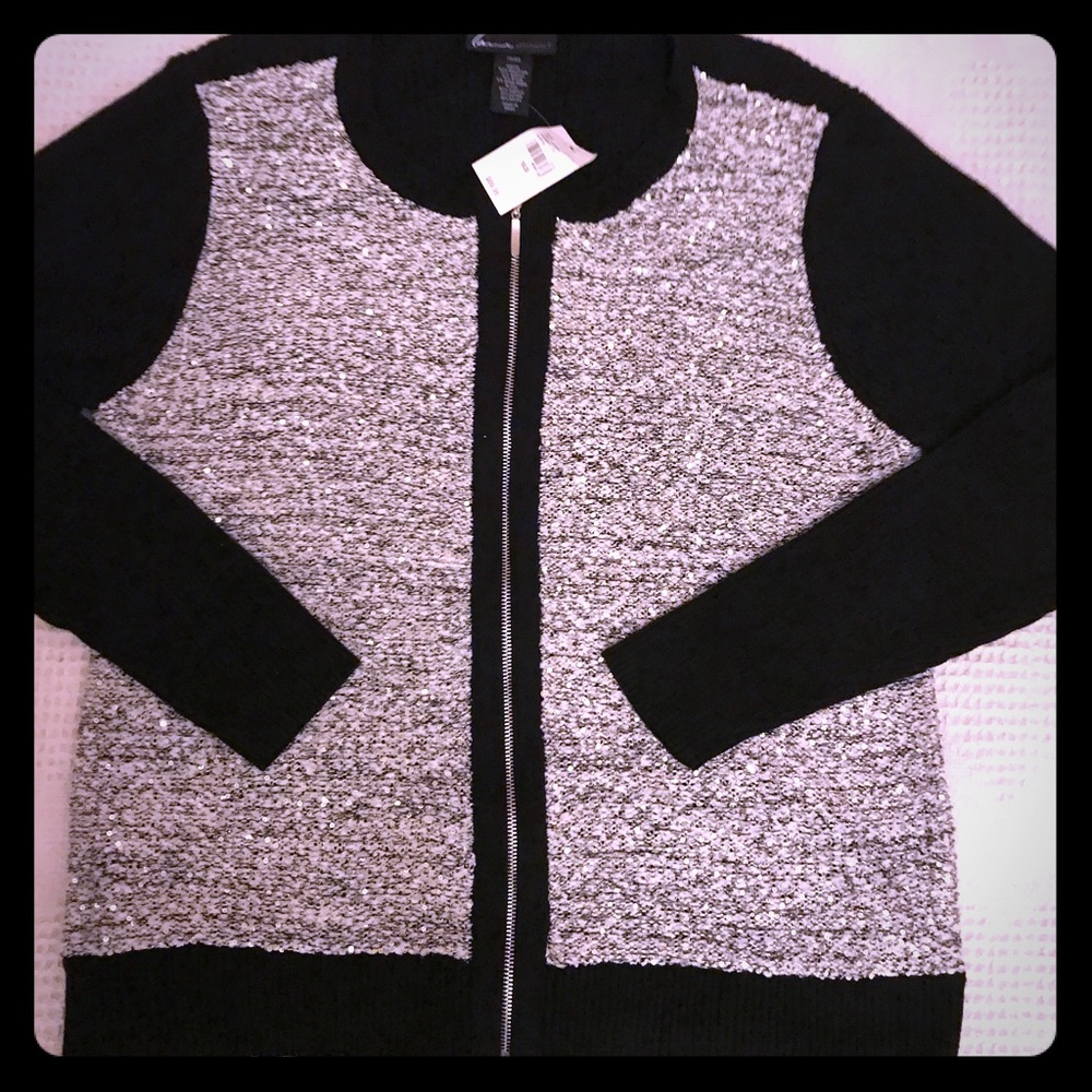 Lane Bryant Baseball Sweater Sequins 18/20