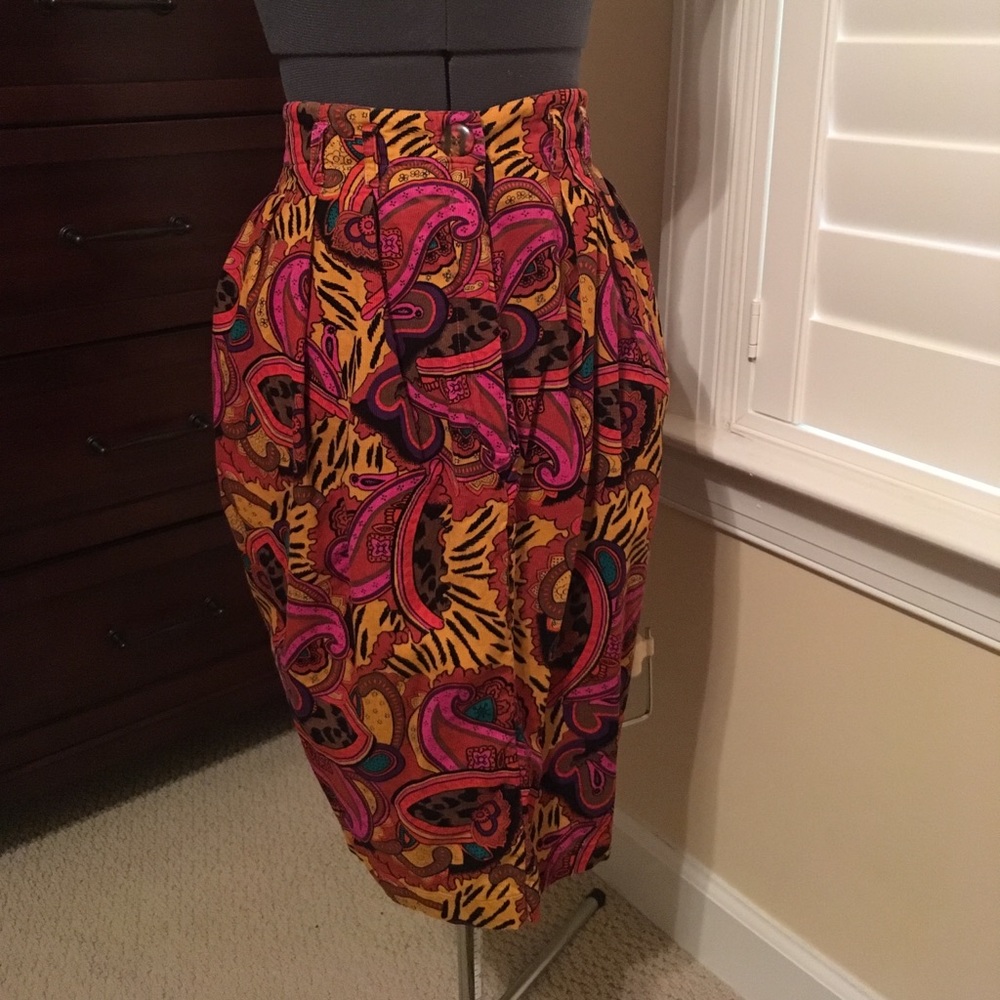 Vintage Corduroy  Shorts turned into Pencil Skirt