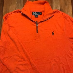 Men's L Polo Ralph Lauren orange sweatshirt.