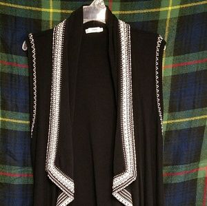 Black and White Vince long sweater vest
