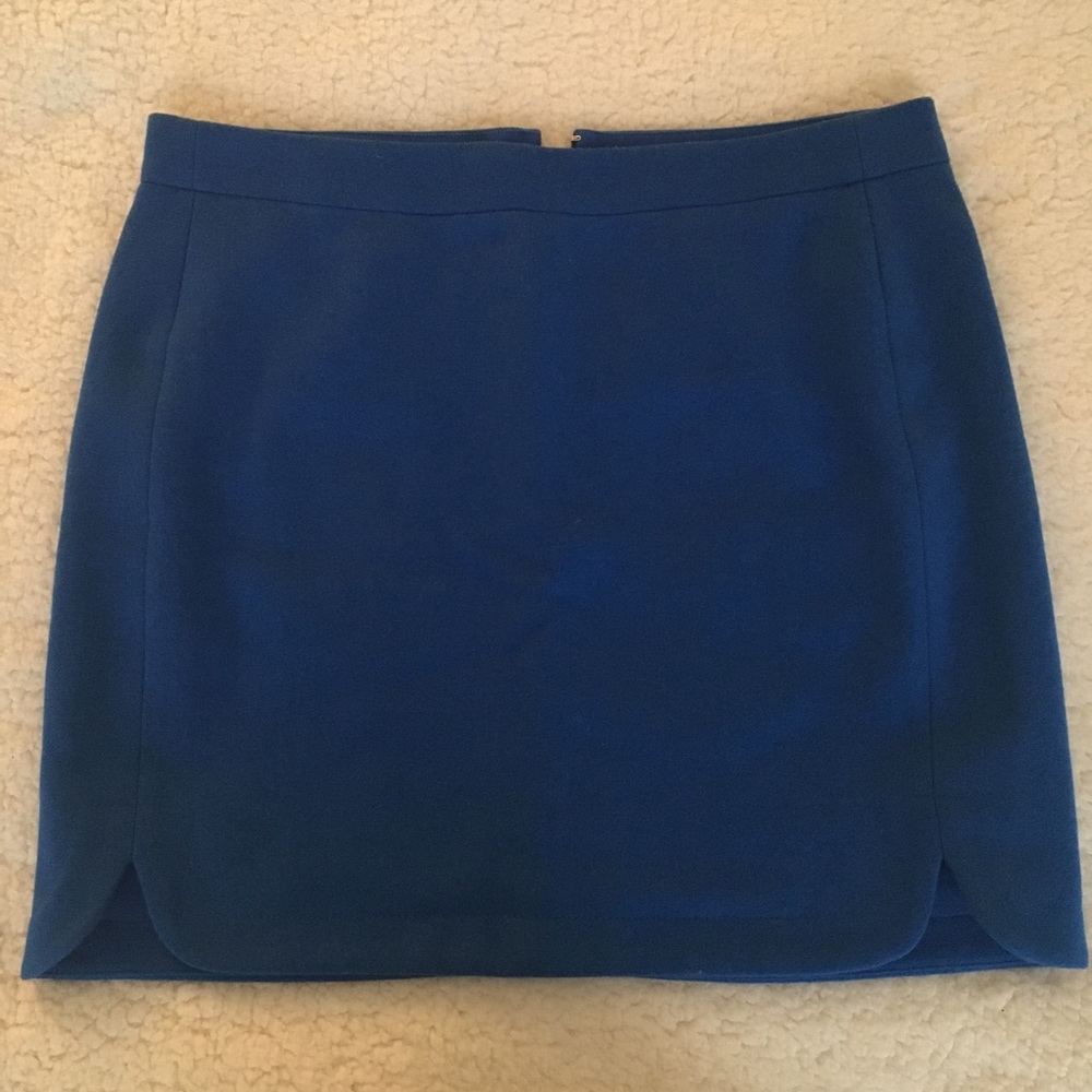 Royal Blue Wool J. Crew Miniskirt Sz. 6