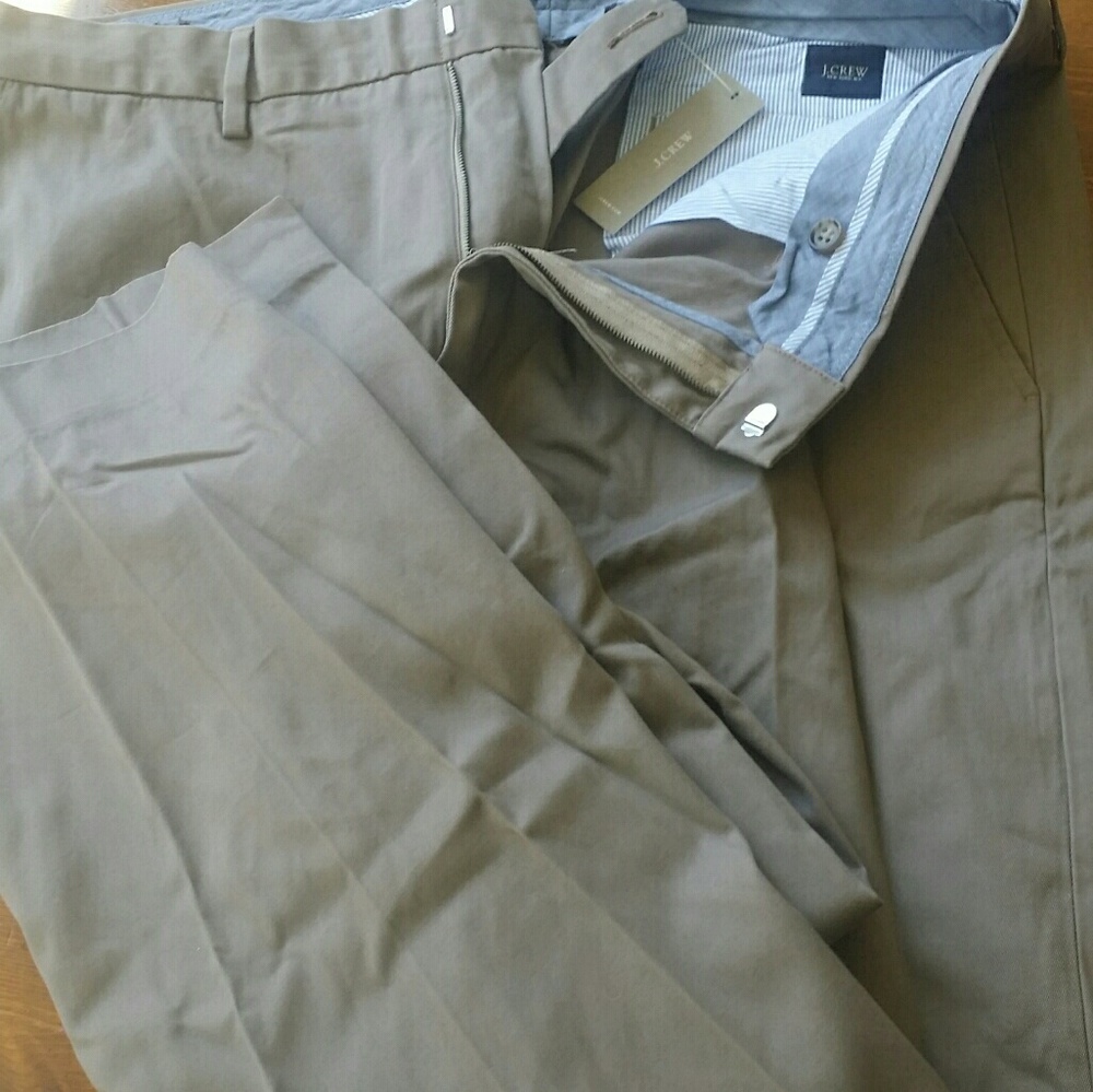 NWT J.Crew 36/32 Classic Fit Gray Khaki Pants