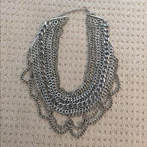Silver Courtney Bib Necklace