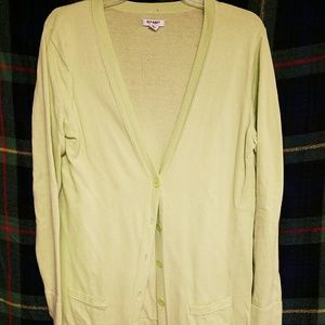 Old Navy lime green boyfriend cardigan
