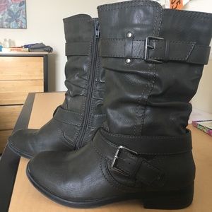 Gray Fashion Boots