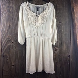 White sun dress boho bohemian sundress medium