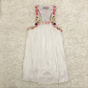 SUNDRESS Sequined Embroidered Shift Dress