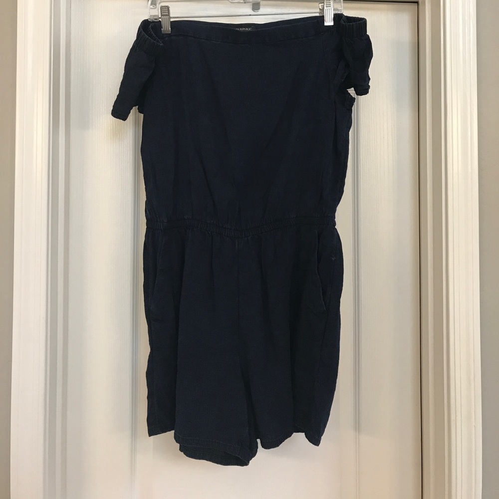 Blue denim romper from Banana Republic