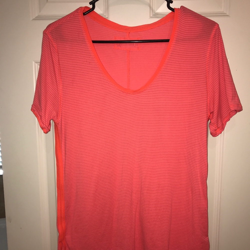 Lulu lemon t-shirt orange and grey
