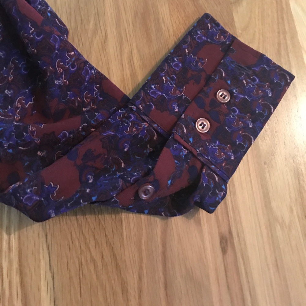 House of Harlow button skull paisley shirt - Picture 3 of 5