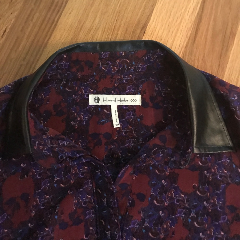 House of Harlow button skull paisley shirt - Picture 5 of 5