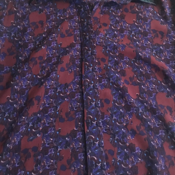 House of Harlow button skull paisley shirt - Picture 4 of 5