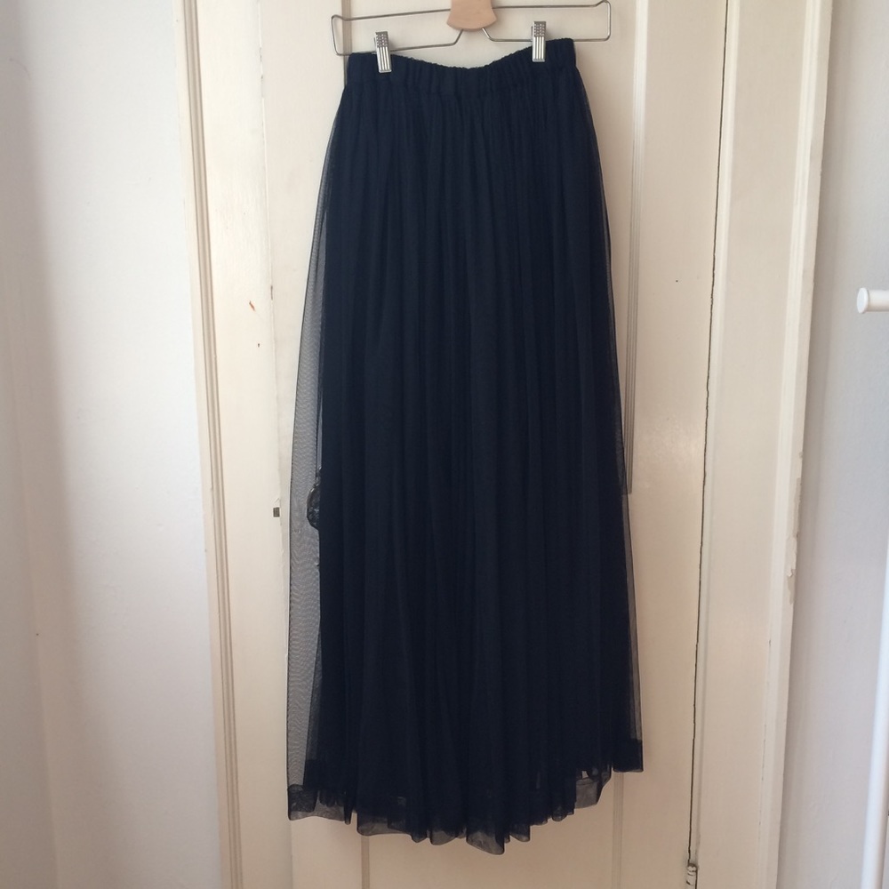 Black Tulle Maxi Skirt