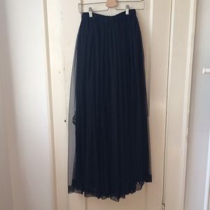 Black Tulle Maxi Skirt