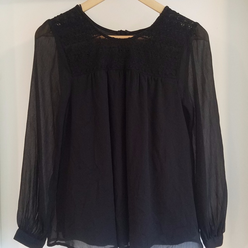 H&M Black Long Sleeve Top
