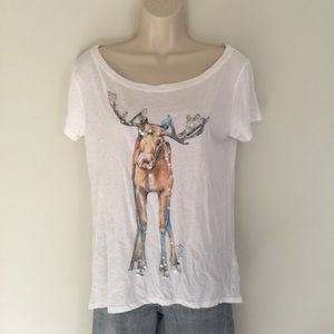 Abercrombie & Fitch small reindeer sequins T-shirt