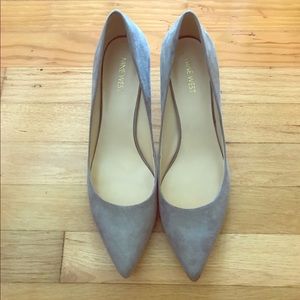 Nine West Margot Grey Suede Heels