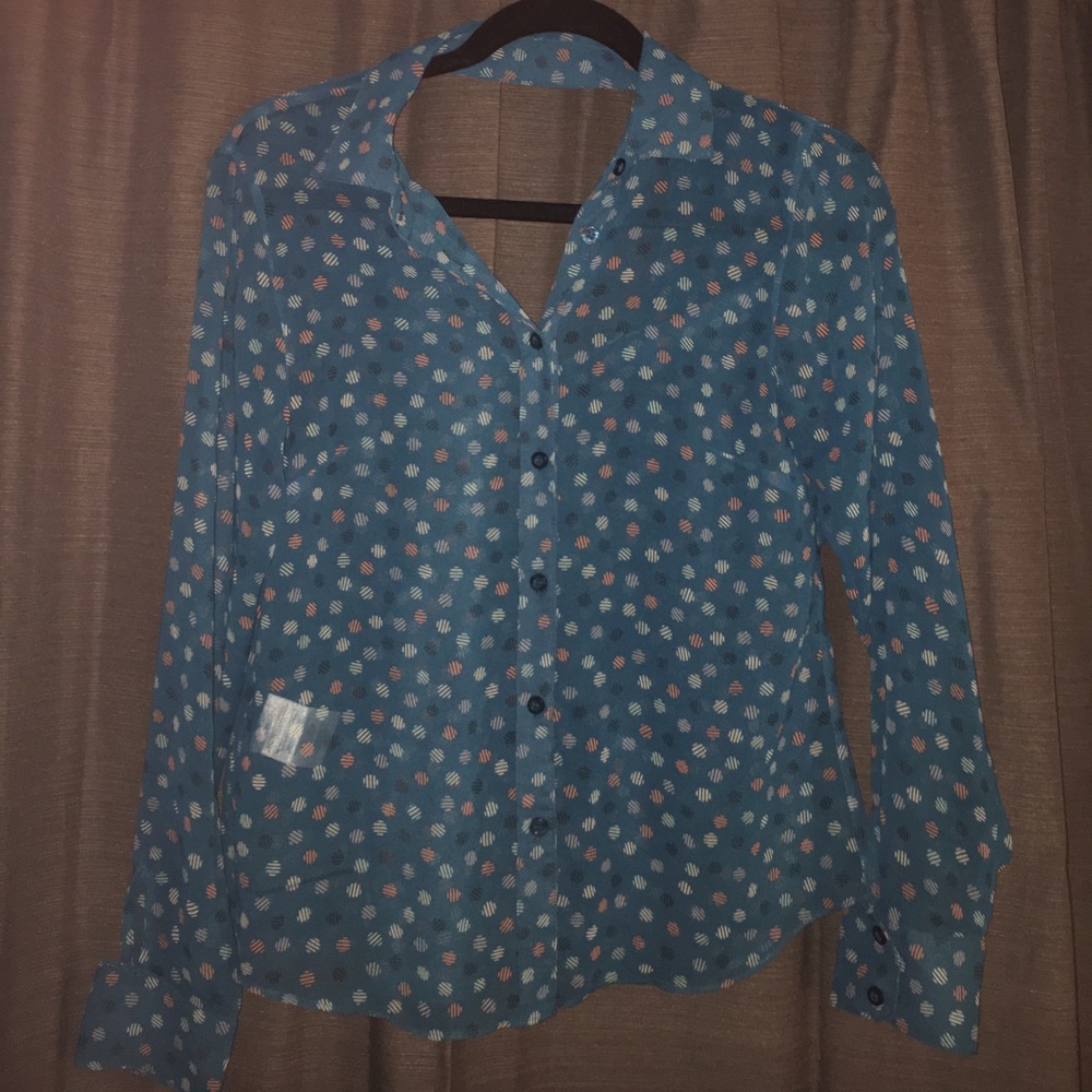 Beautiful Bcbg Sheer Patterned Blouse. - image 1