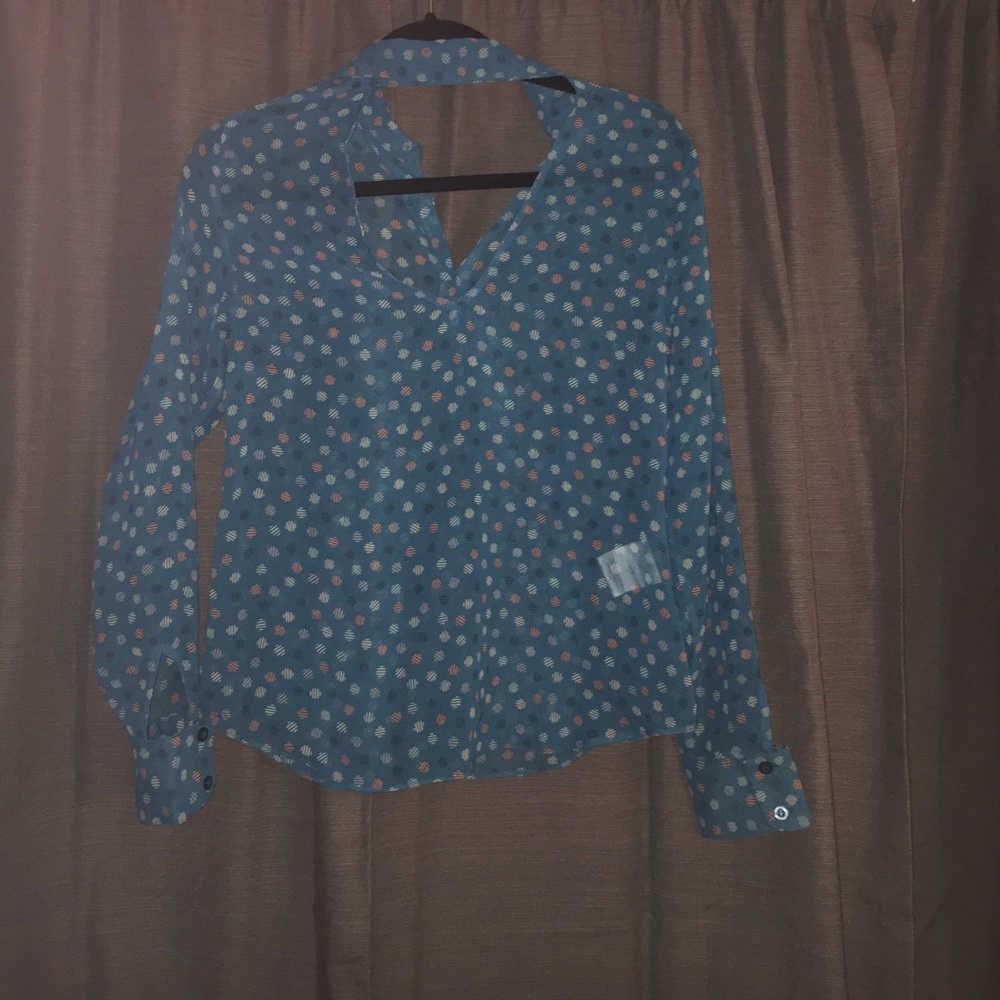 Beautiful Bcbg Sheer Patterned Blouse. - image 2