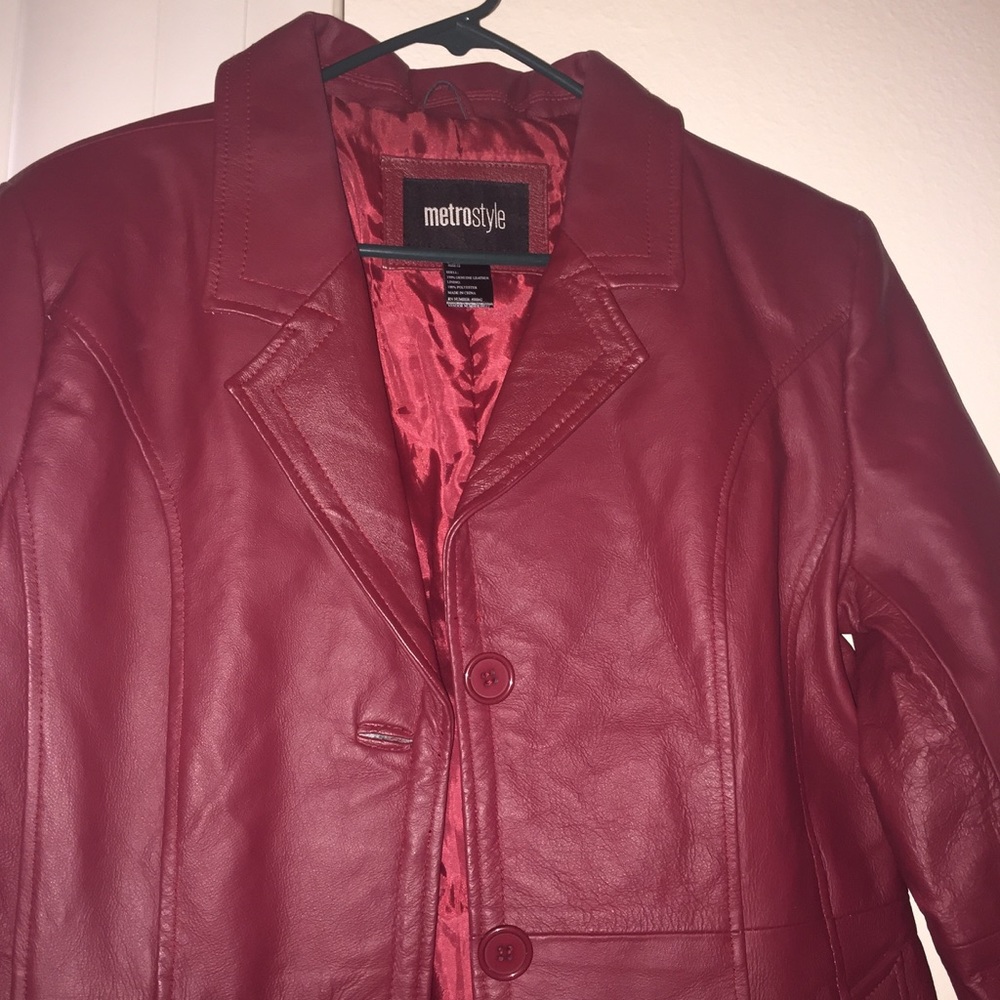 Mint Condition Red Leather Jacket!