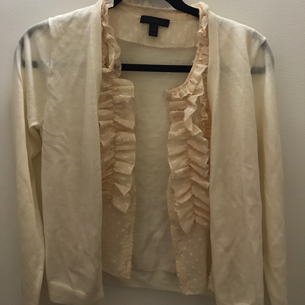BRAND NEW IVORY JCREW CARDIGAN