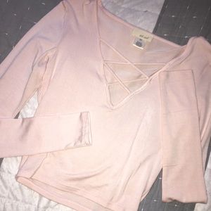 Long sleeve crop top