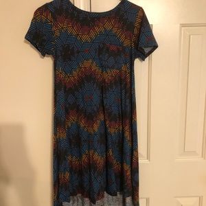 Lularoe Carly Dress. Black with multi-color