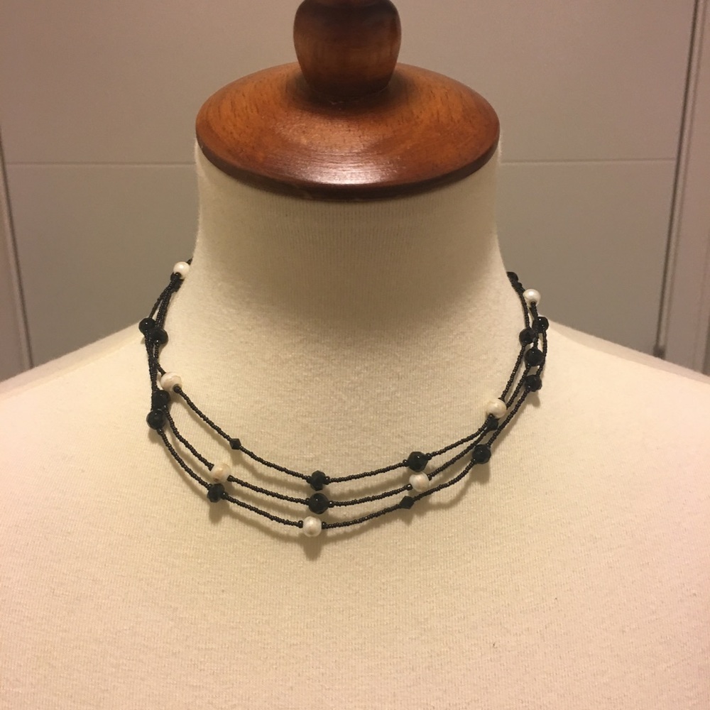 WHBM multi strand choker necklace