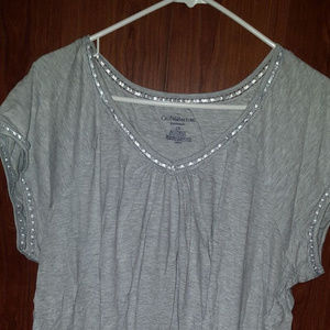 Croft & Barrow Size 2x Grey Intimates Sleepshirt