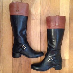 Bandolino Black/Brown Riding Boot Great Condition