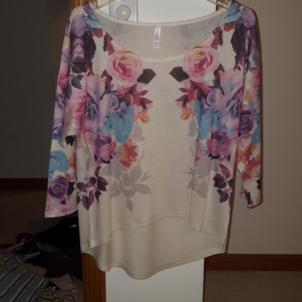 Floral high low tunic